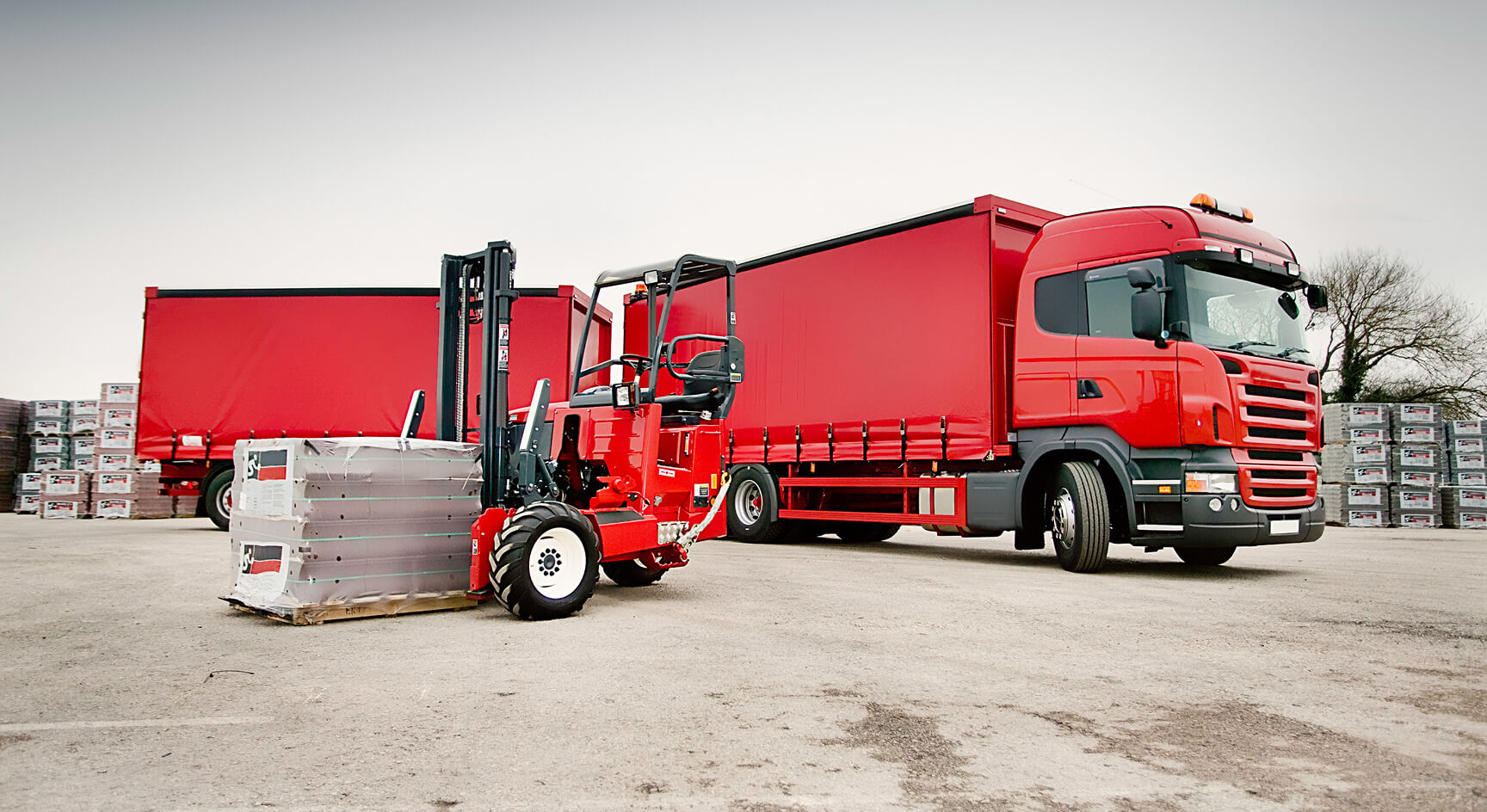 Red Truck and Moffett